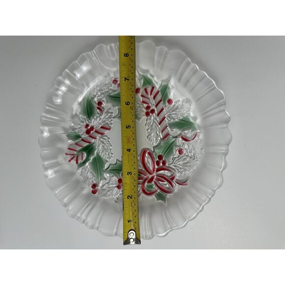 Mikasa Celebrations Festive Candy Wreath Dish 8 1/4 Inches Wide Vintage - Picture 4 of 6
